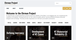 Desktop Screenshot of ehrmanproject.com