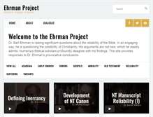 Tablet Screenshot of ehrmanproject.com